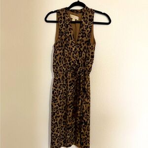 Michael Kors Silk Wrap Dresss - Leopard print - XS